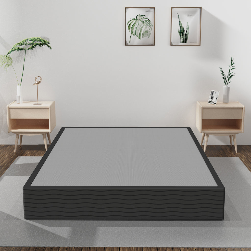 10-Inch Box Spring Bed Base, Heavy Duty Metal  Mattress Foundation with Fabric Cover, Noise-Free, Easy Assembly